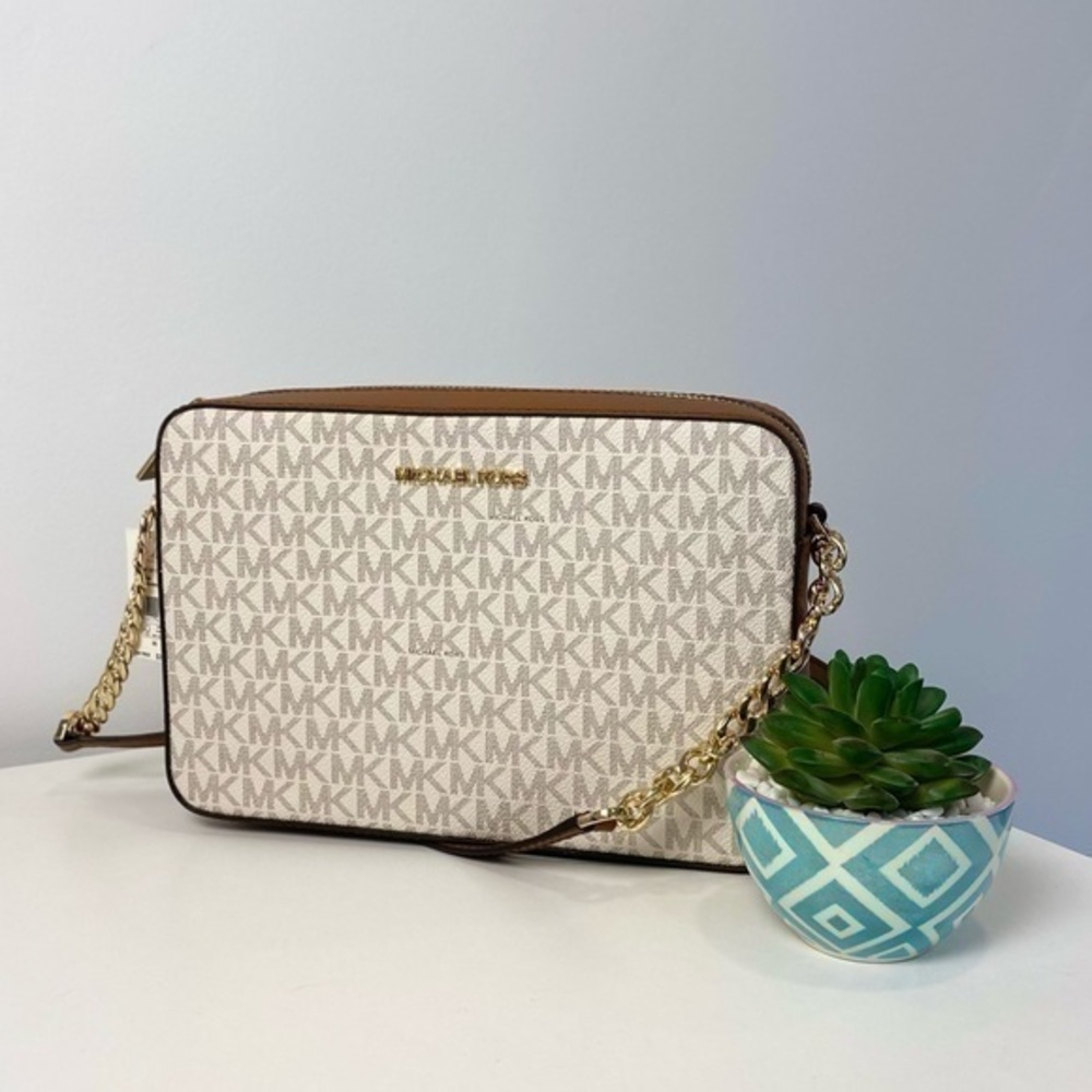 MICHAEL KORS Large EW Jet set Crossbody Bag in Vanilla shade